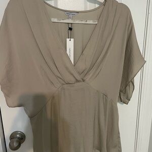 NWT Naked Zebra V-Neck cross-over blouse (L)
